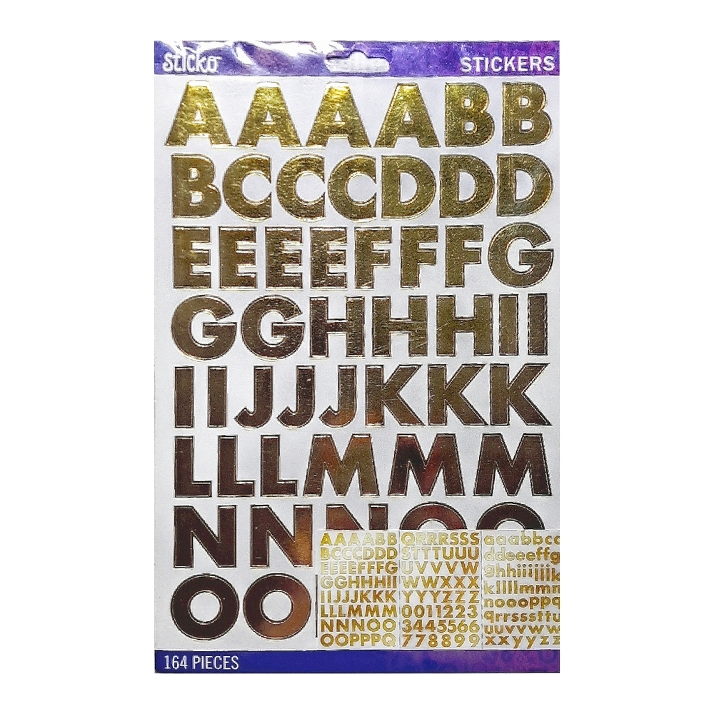 Gold Futura Bold Large. 164 Pieces